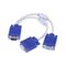 Vga splitter cable 1 computer to dual 2 monitor adapter Y splitter vga cable male to female for Computer Cables
